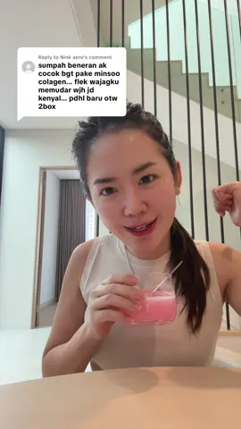Replying to @Nink aero BANTU KULIT JADI TAMBAH CANTIK, LEMBUT N GLOWING 🥰💕 #minsoo #collagendrink #collagen #collagenviral #mencerahkan 