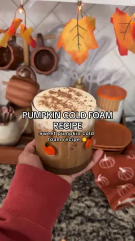 It tastes sooo good!! Now you can make it at home 😋  ✨recipe✨  3 tbsp heavy cream  2 tbsp milk  1-2 tbsp of pumpkin sauce  1 pump vanilla Pumpkin spice  Whisk and enjoy over your fave coffee! 🎃 #pumpkincoldfoam #pumpkinseason #pumpkincoffee #pumpkintime #coffeetok 