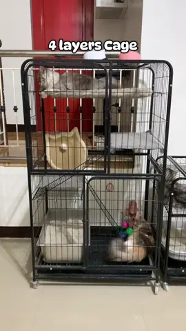 Ganda talaga ng cage na to, adjustable, movable, sturdy! 💗😍 #fyp #catcage #cageforcats #catlover 