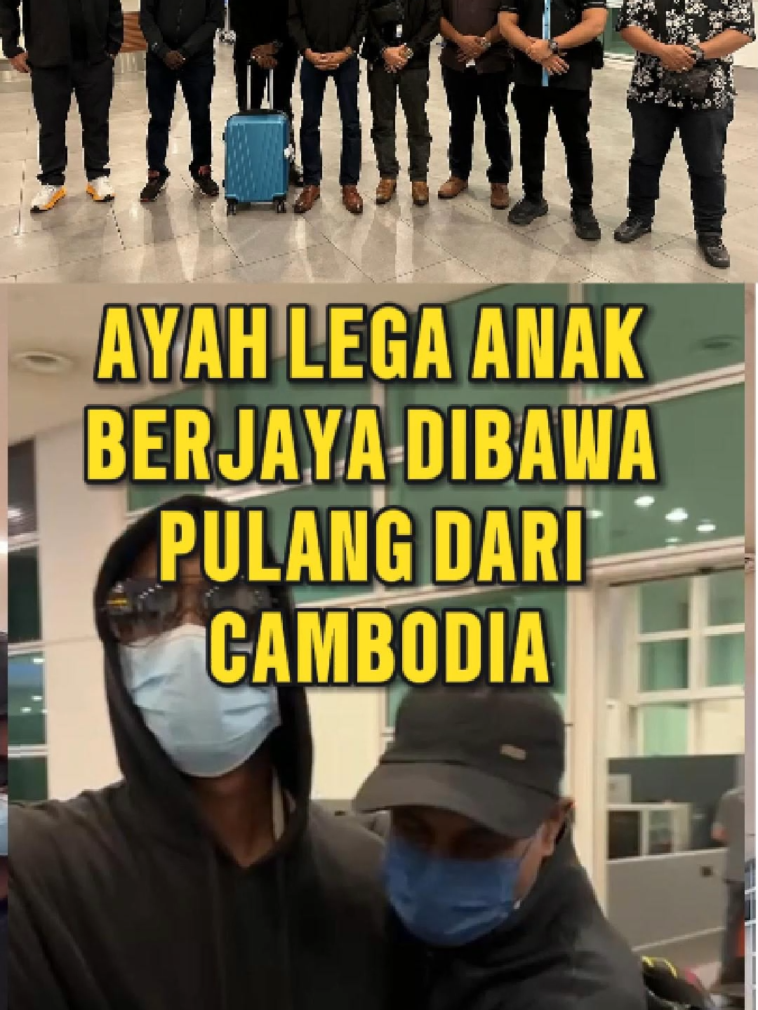 Ayah lega anak lelakinya berjaya dibawa pulang dari Cambodia.  Seorang lelaki rakyat Malaysia yang menjadi mangsa sindiket pemerdagangan manusia di Cambodia berjaya diselamatkan.
