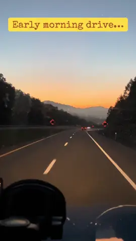 #highway #sunrise #mountains #fog #trucking  