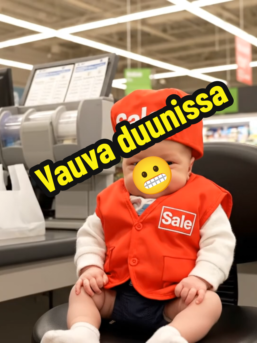 Ja synnäriltä suoraan salen-kassalle kerryttään eläkettä💀  #suomitiktok #random #aivideo #vauva #meemi 