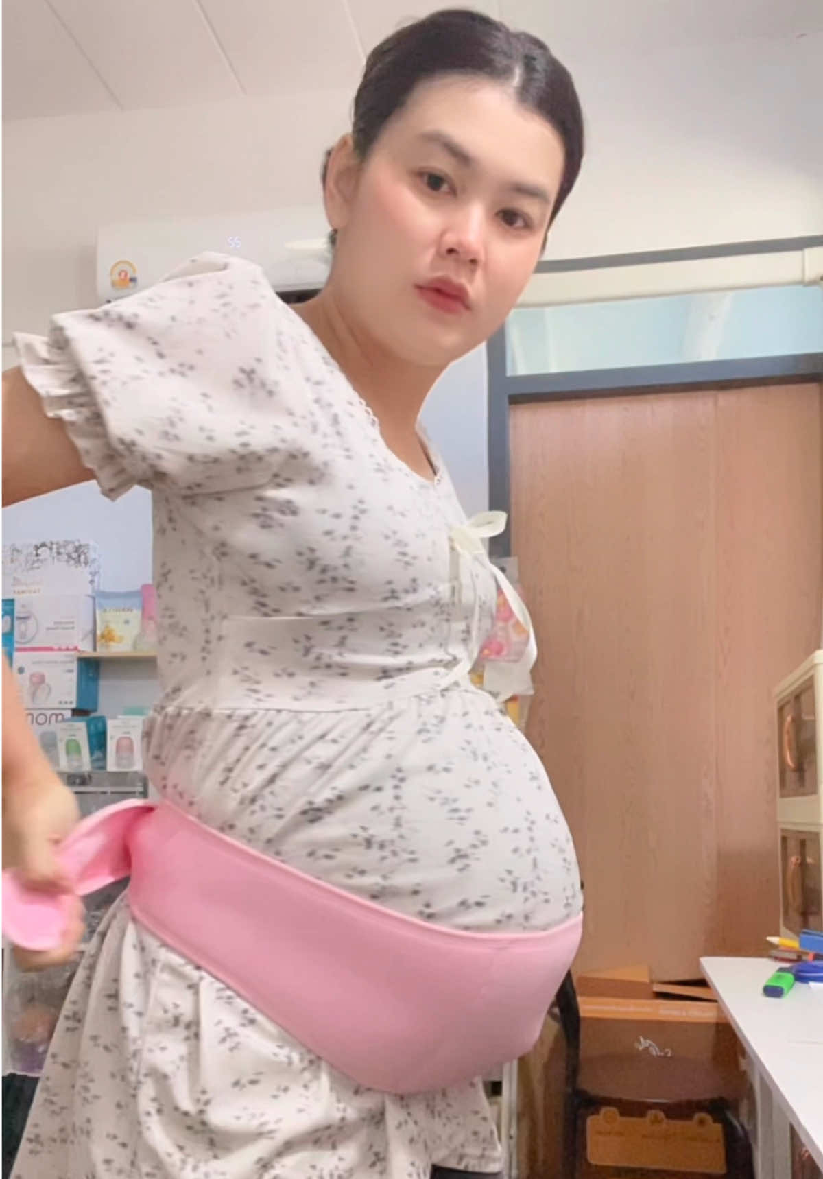 มันช่วยได้จริงๆน่ะ ใช้จนติดไม่ใส่อยู่ไม่ได้#เข็มขัดพยุงครรภ์ 
