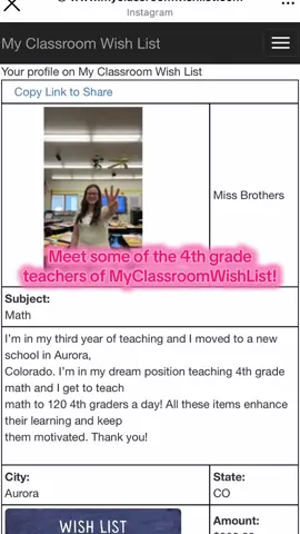 #CapCut Meet some of the 4th grade teachers of MyClassroomWishList!  
