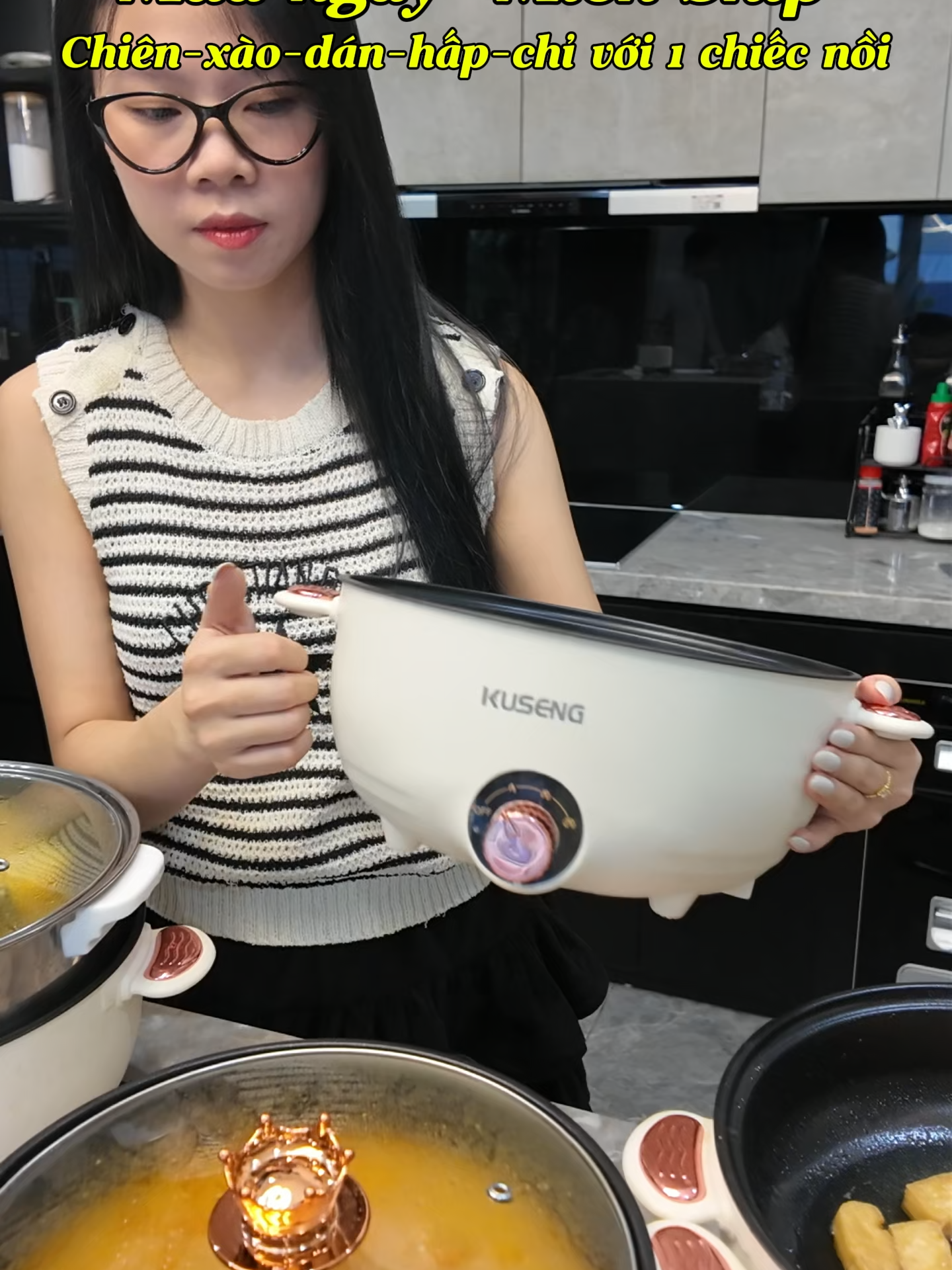 Một nồi hai tầng – tha hồ nấu lẩu, hấp, hầm cùng lúc. Chị em đặt ngay kẻo hết#xuhuong