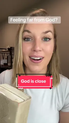 If you are feeling far from God, I want you to know God is right there with you! He hasn’t moved. #god #farfromgod #feelingclosetogod #godspresence 