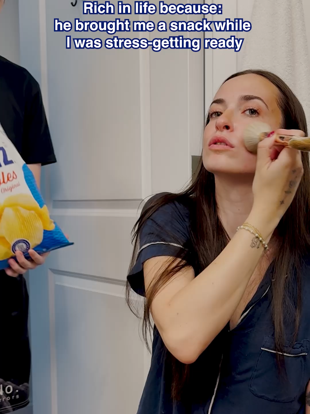 Glam squad always comes prepared.