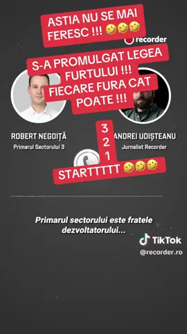 S-a promulgat legea furtului. Fiecare ia ce prinde. #romaniateiubesc #misiuneatiktok #recorder #negoita #mafia 