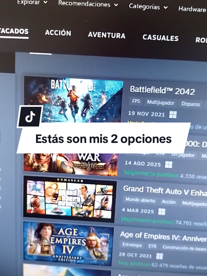 Tengo que elegir entre estos 2 juegos que están en rebaja por Steam #steam #videojuegos #gamer 