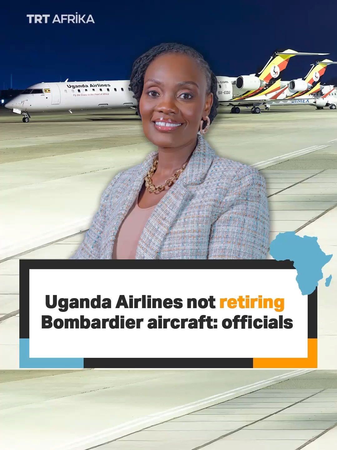 Uganda Airlines has denied reports suggesting that it is retiring its Bombardier CRJ-900 aircraft, which forms the bulk of its fleet, due to shortage of spare parts. #ugandatiktok
