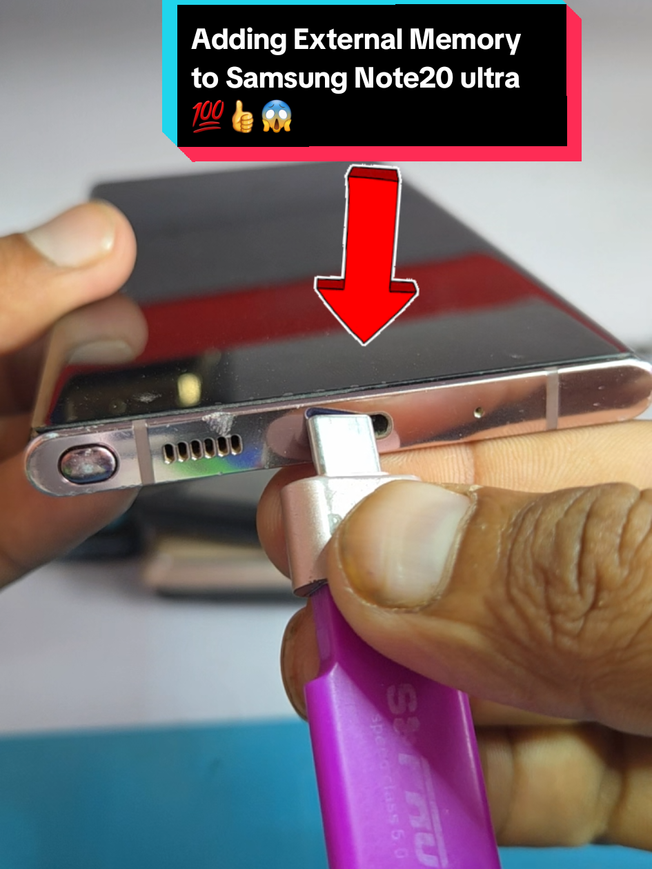 Adding External Memory to Samsung Note20 ultra 💯👍😱 tutorial #fyp #education #trick #note20ultra5g #samsung  #pleasedontunderreviewmyvedios🔥 
