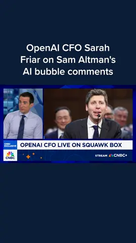 OpenAI CFO Sarah Friar said on Wednesday that 