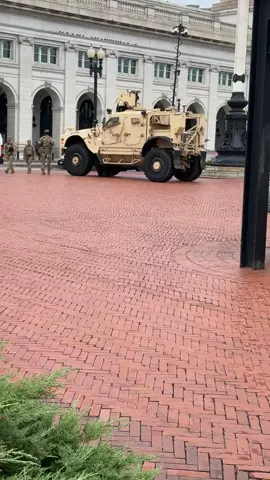 Outside Union Station #unionstation #america #washington #nationalguard #crazy 