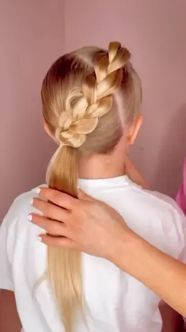 Obsessed with this cute and easy side braid 🩷💜 #hairstyle #EasyHairstyle #HairTutorial 