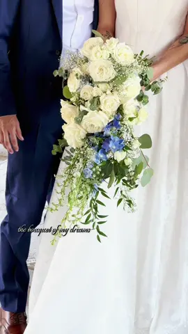 when thinking of my wedding bouquet I knew I wanted to do something unique, after searching on pinterest for months on different styles, colors, shapes etc I found Cascade bouquets and absolutely fell in love! I brought my vision to our florist and they perfectly envisioned my dream bouquet! Truly the most beautiful wedding bouquet i’ve ever seen. @Mariah FTM | Luxury Wedding CC  #wedding #fyp #husbandwife #florals #bridalbouquet #uniquebouquet 