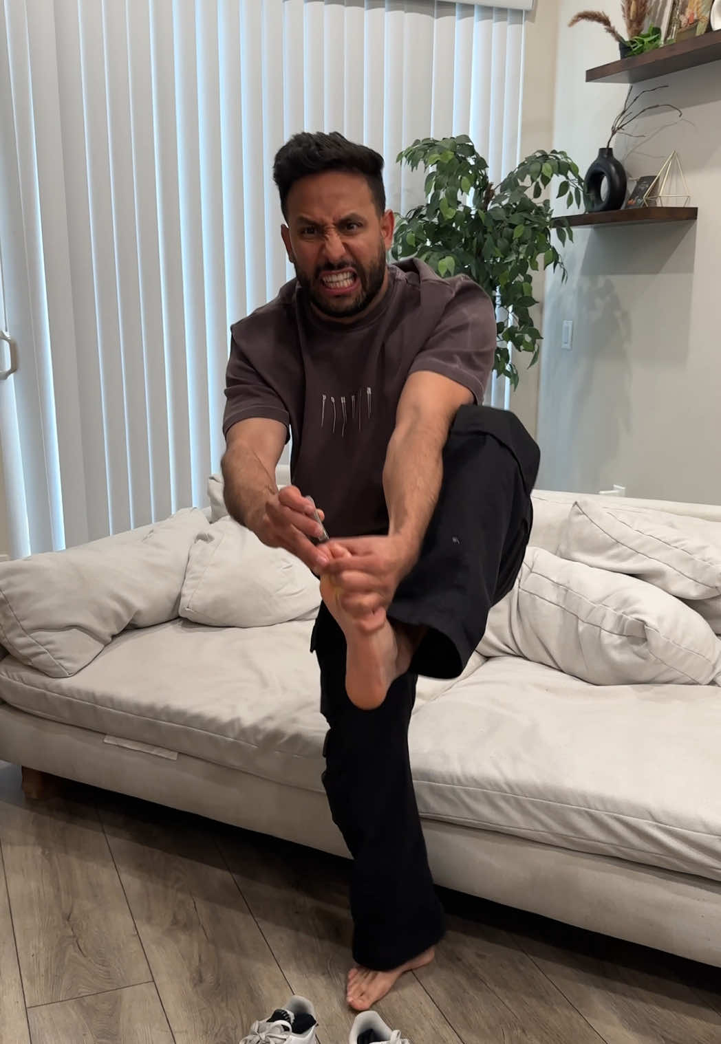 When I clip my toe nails…