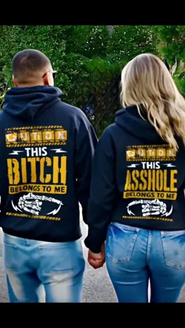 Matching Couple Hoodie This Asshole - Bitch Belongs To Me #matchingcouple #couple #bitch 