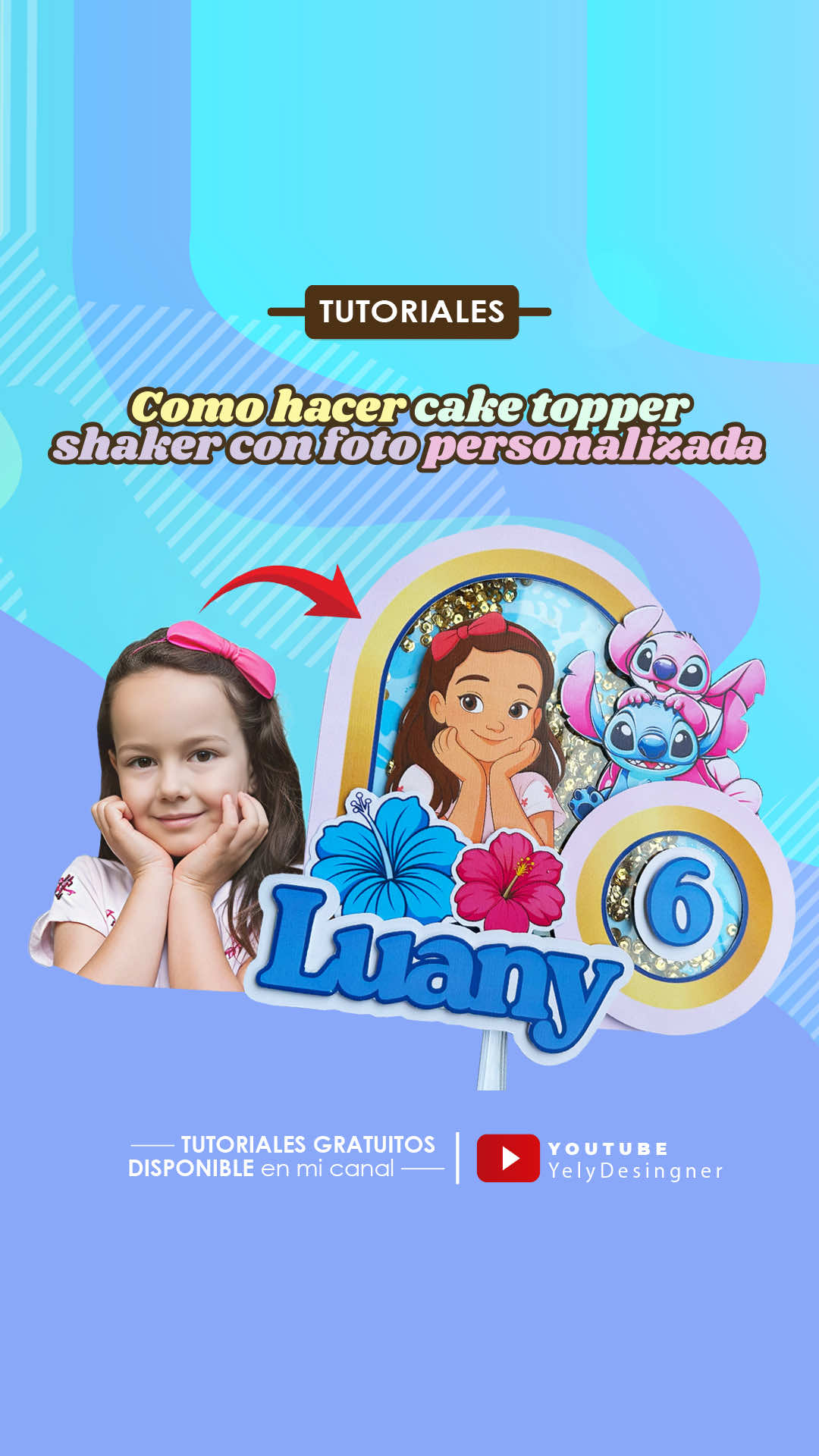 👩🏻‍💻✨🎊✂️Te enseño a diseñar un CAKE TOPPER SHAKER + FOTO tipo DISNEY personalizado en simples pasos usando Canva Gratuito🌟    📌Visita mi Canal de Youtube donde comparto el paso a paso. 🥰💖Gracias por su apoyo viendo mis tutoriales ✨Sigamos siempre aprendiendo con creatividad  #caketoppers #canva #canvatutorial #chatgpt #toppers        