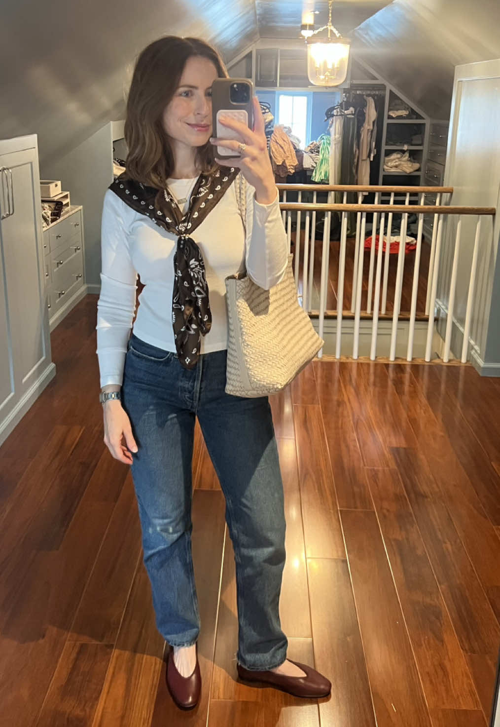 My favorite white long sleeve t-shirt! A steal at $17. Linked in my Shopmy!   Both the cropped and non-cropped styles are available in petite, regular, and tall.     For my sizing details:    Cropped: I buy my normal size in the regular.     Non-cropped: I have both the regular and petite styles -- I don't notice a major fit difference between the cuts, but I do size down in the regular and take my normal size in the petite.      #outfitideas #fallstyle #transitionalseason #gap #whitelongsleeve 