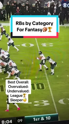 RBs by Category for Fantasy🏈🏆 #fantasyfootball #fantasycontent #fantasydraft #fantasyrbs #nflconvo
