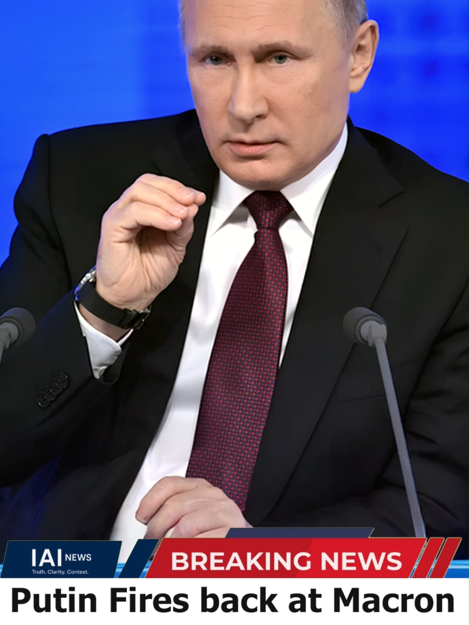 ⚡ Putin Fires Back at Macron! “Russia will chart its own path. No one can dictate terms to us.” 🌍💥 📢 What do YOU think — will tensions in Europe rise further? ⬇️ #Putin #Macron #Russia #France #Geopolitics #Europe #BreakingNews #Trending https://www.youtube.com/@IAINewsofficial https://www.facebook.com/profile.php?id=61579336730360 https://x.com/IAI_Newsoffcial https://www.instagram.com/iainewsofficial/?hl=en https://www.tiktok.com/@iai.news.official