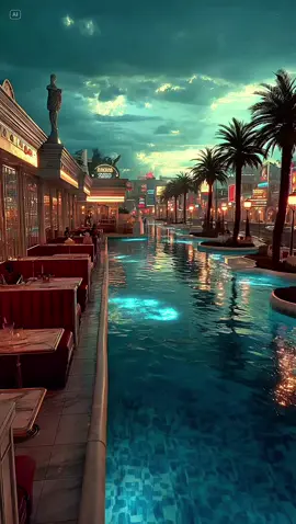 Experience the dreamy blend of retro diner vibes... #landscape #aiart #dream #mindblown 
