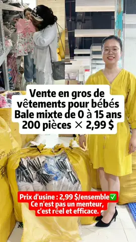 Vêtements pour bébés en gros, tailles variées pour les 0 à 15 ans, prix de gros usine : 2,99 $/ensemble. Prix abordables !  Achetez plus et bénéficiez de réductions ! Si vous êtes intéressé, veuillez indiquer votre adresse dans les commentaires et je vous communiquerai l'adresse de l'usine ! Bienvenue ! #kidswholesaleclothes #babyclotheswholesale #childrenclothingwholesale   #kidswear #afro #Africa #babydress  #babyclothes #business   #afrobeats #kidsfashion     #kidsclothingmanufacturer  #factory #wholesale #OEM #ODM #sourcefactory #import #wholesaler #boutique #apparel #supplier #bulk #distributors #vendor #category #personalized #custom #cheap #clearance   #kiddiesvendor #kiddies #kiddiesclothing   #trendingvideo #fyp 