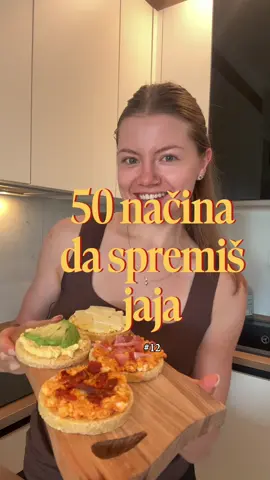 🥚✨ Slane proteinske galete – #12 od 50 ✨🥚 Skuvamo 2 jaja i izgnječimo. 👉 U jedno dodamo 10 g ajvara + so i biber 👉 U drugo 10 g sirnog namaza + so i biber Koristila sam 4 galete od sočiva (DM): 	•	Na jednu sa ajvarom: 5 g kulena 	•	Na drugu sa ajvarom: 5 g dimljene pečenice 	•	Na jednu sa sirom: 15 g avokada 	•	Na drugu sa sirom: 5 g parmezana 🔹 340 kcal | 27 g P | 20 g UH | 17.8 g M #highproteinmeals #50nacinadaspremisjaja #fyp #deficit 