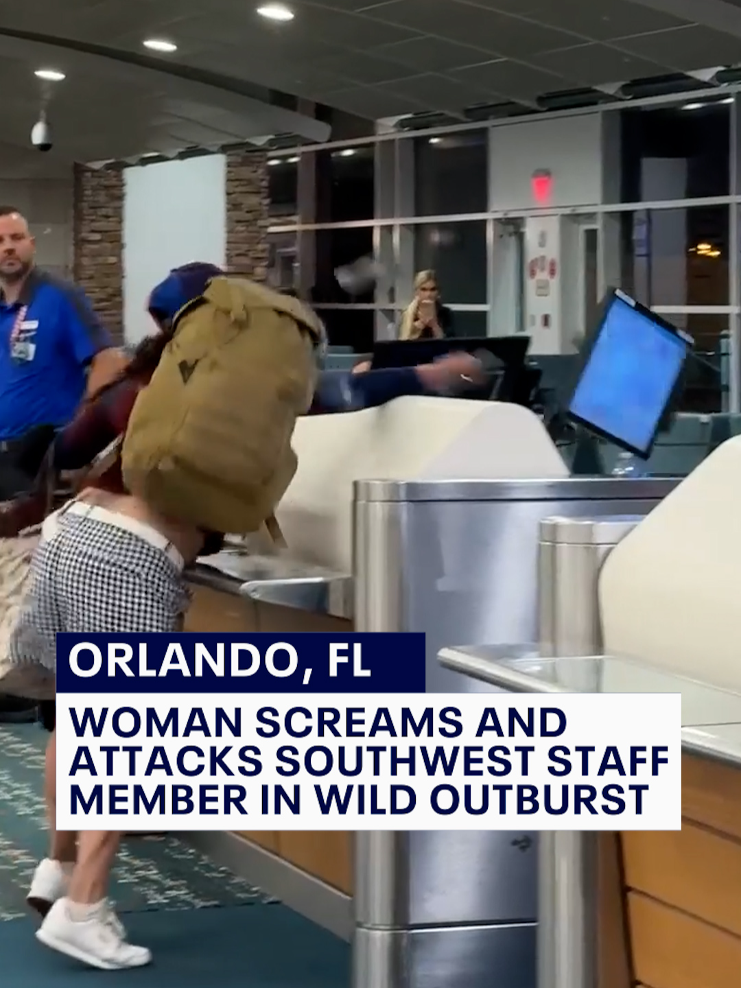 CAUGHT ON CAMERA | A woman was recently captured on video as she lashed out at Orlando International Airport (MCO) staff after she was unable to board a Southwest Airlines flight. READ THE STORY: bit.ly/46ZGo8q #news #fox35news #orlando