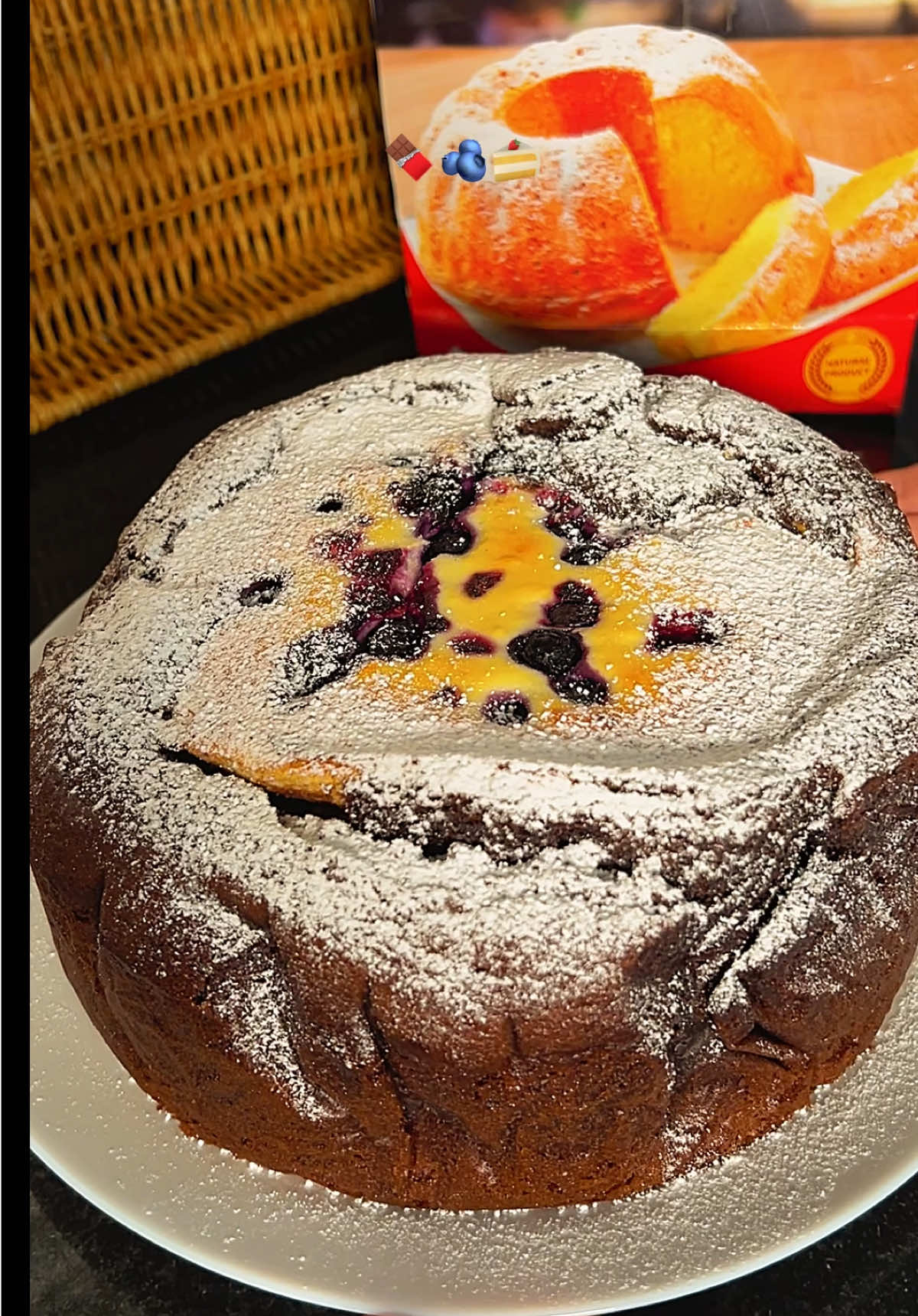 🍫 Chocolate Cake with Cottage Cheese and Blueberries 🫐 Ingredients For the batter: 	•	4 eggs 	•	1 cup sugar 	•	1 cup melted butter 	•	3 cups flour 	•	1 tsp baking powder @barko.uz 	•	3 tbsp cocoa powder For the filling: 	•	350 g cottage cheese 	•	70 g sugar 	•	2 eggs 	•	1 tbsp cornstarch 	•	frozen blueberries #baking #dessert #chocolate #cake #Foodie #yummy #homemade #instafood #delicious #sweets #sweettooth #desserts #cakesofinstagram #chocolatecake #sweet 