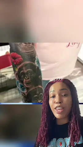 Bless those babies hearts!!I hope she never ever gets to see those babies again, absolutely disgusting behaviour!😡😡 #apetattoo #tishmonster #racist #racism #racismawareness  #tishmonster #apetattoo #biracial #mixedbaby #fyb#grandparents 