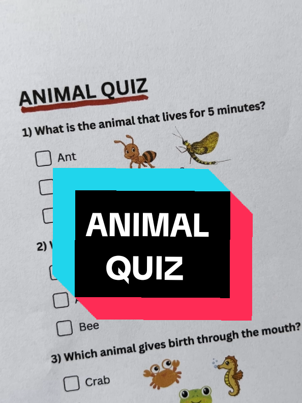 Animal Quiz - Can you get 7/7? #animals #animal #quiz #quiztime #trivia 