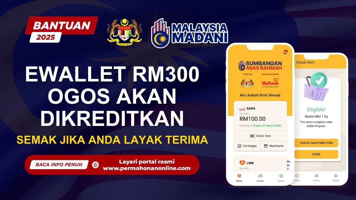 Bantuan EWallet RM300 Ogos 2025 : Duit Dikreditkan Setiap Bulan #bantuan #ewallet #MalaysiaMADANI #newsmalaysia #fypviralシ 
