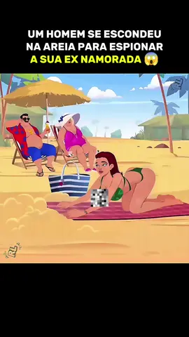 UM HOMEM SE ESCONDEU NA AREIA PARA ESPIONAR A SUA EX NAMORADA 😱 #narrastar #desenhoanimado #cartoons 