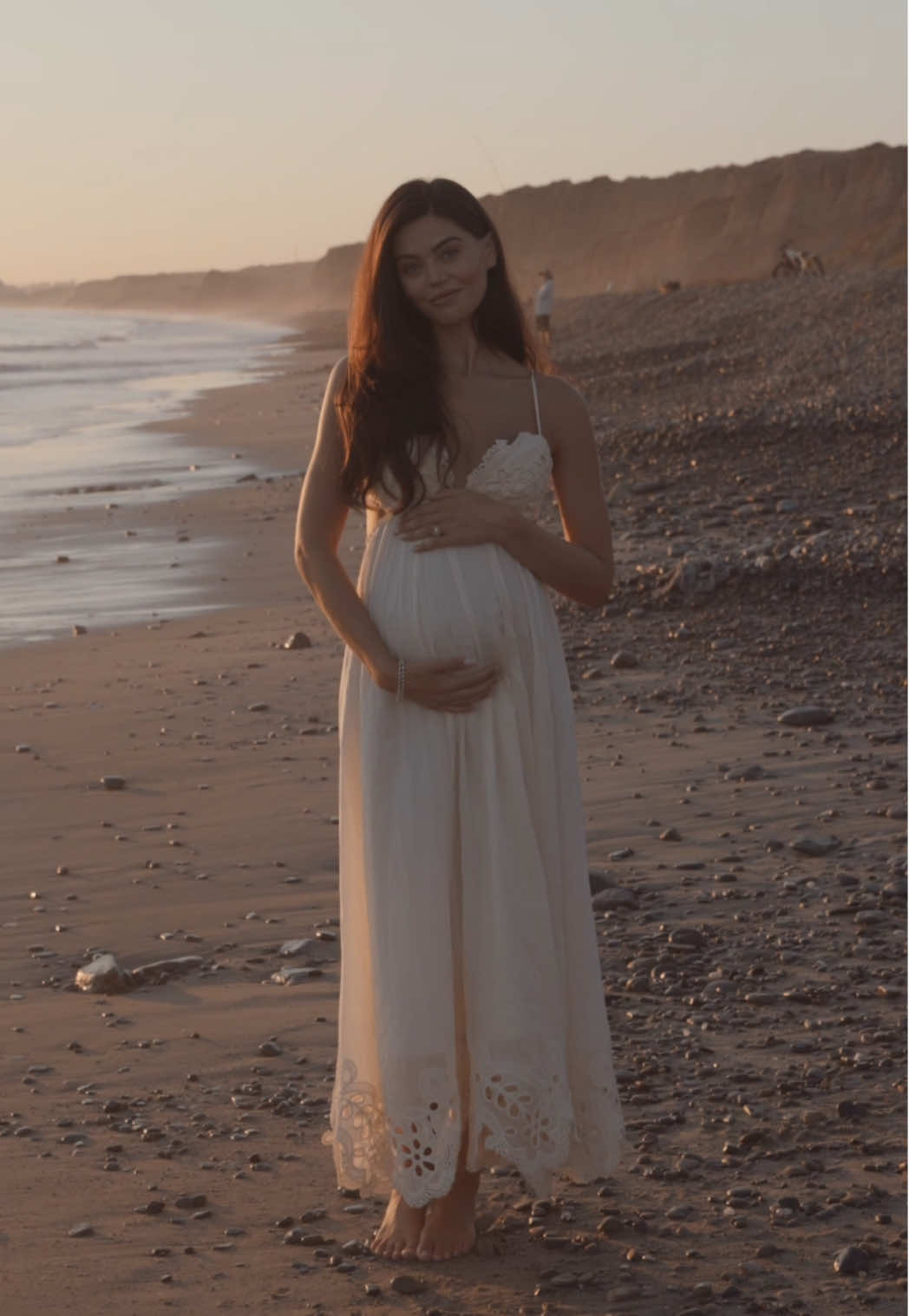 I’m quite simply over the moon to share that we have a baby on the way 🥹😌😌 I’ve never been more excited for a chapter in my life. Family means so much to me and I still can’t believe I get to start one of my own with my fiancé(!!). Feeling overwhelmingly grateful and honestly just crazy excited to be a mom🥹🥹 📷 Jake Kin  Dress @ZIMMERMANN  