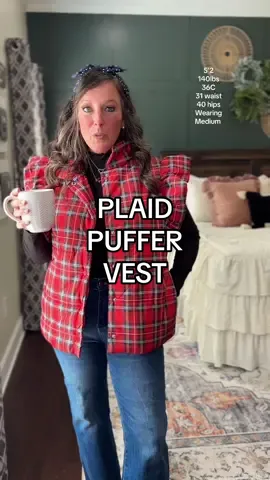 #vest #plaid #puffervest 