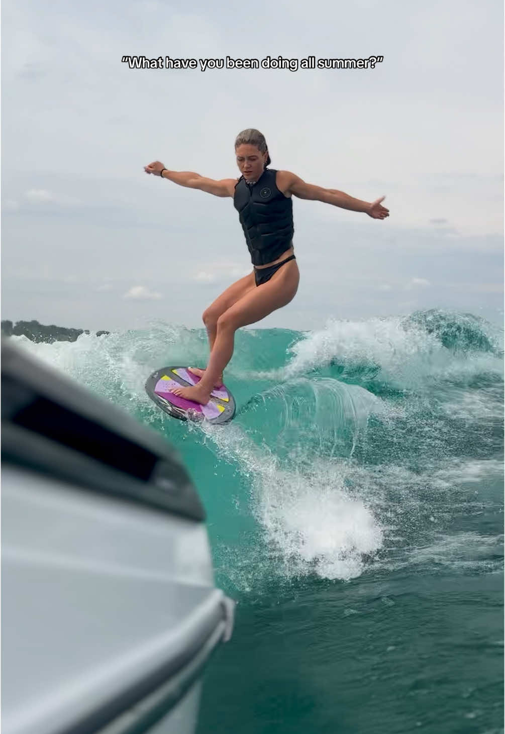 Spicing up my life 🌶️🏄🏼‍♀️ #surf #wakesurfing #boating #sunmer 