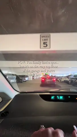 It’s the first day of school at SJSU 🚗🎒I left my house an hour early thinking I would beat the rush, but somehow every student in the Bay Area had the same idea. Now we are all circling the garage like it’s Mario Kart, praying for someone to move from their parking spot 👀✨#sjsu #parkingnightmare #firstdayofschool #hateitalready #help 