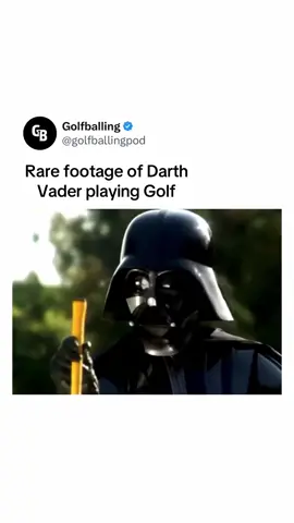 Incredibly rare footage of Darth Vader playing Golf and using the force to make the shot, incredibly done… #funny #golf 