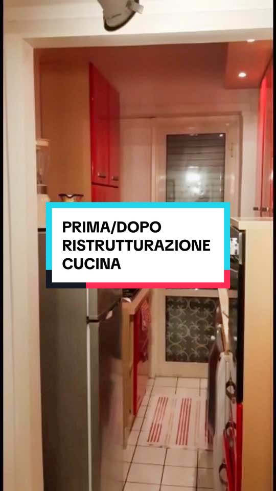 Ristrutturazione cucina stretta e poco luminosa..  un lavoro di qualche tempo fa VI PIACE? #interiordesign #ristrutturazione #architetto #primaedopo #cucina 
