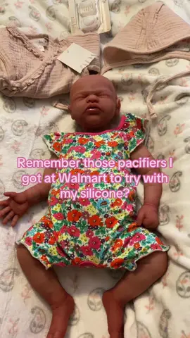 My silicone baby Lilia got a new outfit and a pacifier that matches perfectly! #pacifier #siliconebaby #reborncommunity 