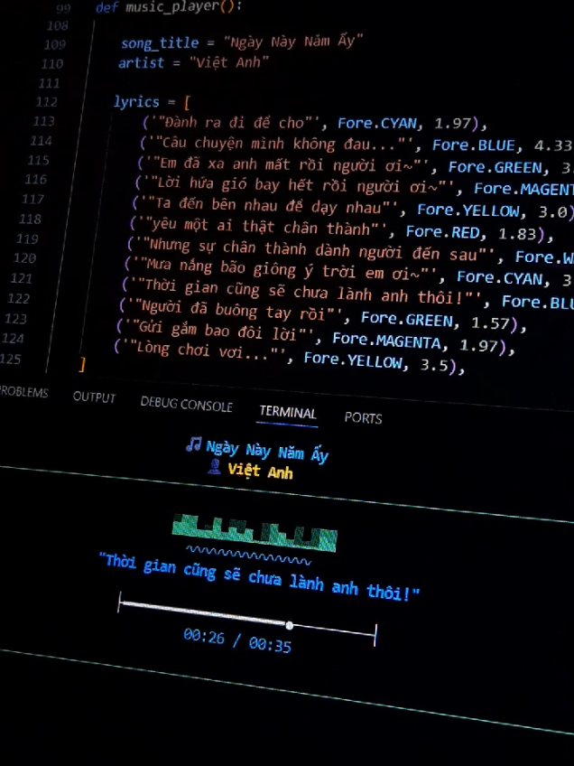 Ngày Này Năm Ấy #programming #python #lyrics_songs #fyp #ngaynaynamay 