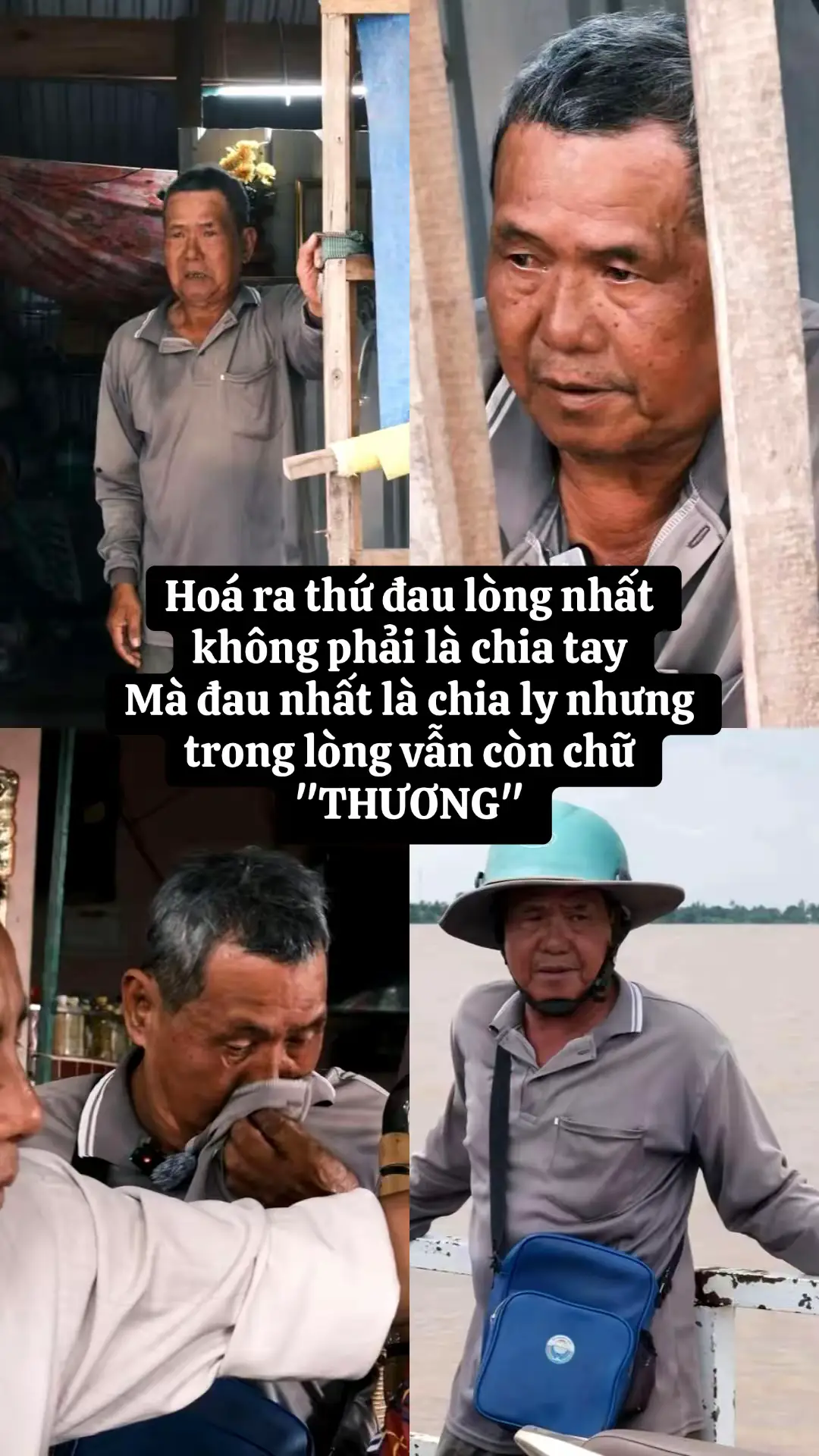 Ông Ba Minh mượn 320 ngàn, mua hai con gà thả vườn. Ông lựa kỹ, con gà tơ cỡ hơn ký, chắc thịt, tính bụng làm mâm cơm đãi các con của bà Giao trong ngày gặp lại. “Một con nấu cháo, một con hấp bóp gỏi, cho tụi nhỏ biết đặc sản gỏi gà miền Tây,” ông cười hiền, hai bàn tay khum khum diễn tả cách bày mâm. Hai con gà được ông nhốt kỹ trong góc bếp, chờ giờ con cái bà Giao tới. Nhưng chưa kịp bày mâm, bà đã theo con lên chuyến đò rời cù lao. Tối đó, tiếng gà gáy làm lòng ông thắt lại. Ông bế từng con mang trả cho chủ vườn. Gà chưa đãi, các con đã đi. Người thương mười năm cũng đi theo. Câu chuyện của ông Ba Minh gói gọn cả một đoạn đời bà Giao. Hơn 29 năm trước, ở Quỳnh Bản, Quỳnh Lưu, Nghệ An, bà sống trong những cơn say triền miên của chồng. Roi vọt, đổ vỡ, có lần đánh đến bong cả khớp tay. Nhiều đêm, bà phải chạy ra rừng cao su nằm co ro giữa gió lạnh để tránh đòn. Không chịu nổi, bà lên kế hoạch cùng bốn đứa con tháo chạy. Nhưng sáng hôm đó, đứa con lớn đi làm, hai đứa nhỏ đi chơi mất hút. Bà chỉ kịp đón đứa con thứ ba rồi hoảng loạn bỏ đi. Chuyến xe vào Nam chưa được bao lâu thì kẻ trộm lấy sạch quần áo và tiền bạc. Hai mẹ con sống cảnh ngủ bờ ngủ bụi, xin cơm người lạ. Một sáng tỉnh dậy, bà chết lặng khi đứa con gái cũng biến mất. Bà khóc cạn, tự nhủ đời này không còn mặt mũi quay về quê. Bà dạt vào Sài Gòn, xin làm phụ hồ, rồi sống với một người đàn ông quê Trà Vinh. Tưởng được nương tựa, nhưng những trận đòn còn cay nghiệt hơn. Ông Ba Minh, người cùng dãy trọ, thấy cảnh bầm dập không chịu nổi. Một sáng, ông nói: “Hay bà dọn qua công trình tôi ở, chứ nhìn hoài chịu không nổi.” Câu nói ấy khiến bà quyết định rời đi. Từ đó, họ sống với nhau, cùng đi bán vé số, rồi về cù lao Tây nương nhau qua ngày. Rồi một ngày, câu chuyện bà thất lạc con được tôi chia sẻ. Chỉ một ngày sau, anh Yên – con trai cả – tình cờ xem được. Nhìn thoáng qua ánh mắt, anh nhận ra ngay: “Mắt mẹ lúc nào cũng đượm buồn. Dù 29 năm rồi, tôi vẫn nhận ra.” Ngày đoàn tụ, bà Giao run rẩy ôm lấy con trai đã thành người đàn ông ngoài 40. Phía sau chiếc ghế xếp, ông Ba Minh ngồi lặng lẽ, đôi mắt chia làm hai nửa: một nửa ươn ướt vì mừng cho người thương tìm được con, nửa còn lại buồn đục vì biết sau bức hình này bà sẽ đi. Chiều đó, bà theo con về Nghệ An. Ông Ba Minh vẫn ngồi nguyên chỗ cũ, mắt nhìn ra khoảng sân trống. Trong góc bếp, mùi gà còn vương, nhưng mâm cơm chưa từng kịp dọn. #xuhuongtiktok #mientay #chuyendoithuong #phongbui 
