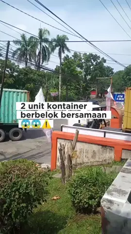1 unit truck kontainer hampir tumbang di tekongan😱‼️#tranding #truckkontainer #hiburan #fyppppppppppppppppppppppp #masukberanda 