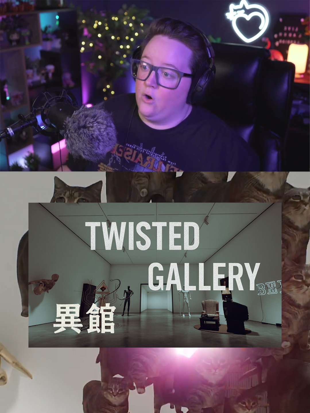 OIIA cat meets Chonky Feline Dance Party 🐈💃🪩 #twistedgallery #indiehorror #horrorgames #GamingOnTikTok