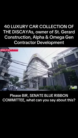 40 LUXURY CAR COLLECTION OF THE DISCAYAs, owner of St. Gerard Construction, Alpha & Omega Gen Contractor Development Please BIR, SENATE BLUE RIBBON COMMITTEE, what can you say about this?