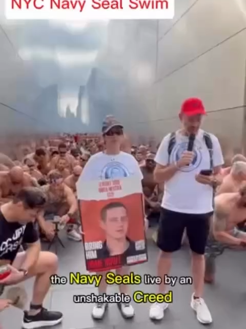 At the annual @usnavy.seal Swim in NYC, SEALs honored Omer Neutra, an American-Israeli @idf Captain, who bravely defended Gaza-border communities on Oct 7. His parents shared his story, one no family should have to. Omer was murdered and abducted into Gaza. He’s still there - 684 days later . His fight isn’t over. Free Omer. Free them all. 🎗️ 🎥 @bringhomenow via amanda.markowitz