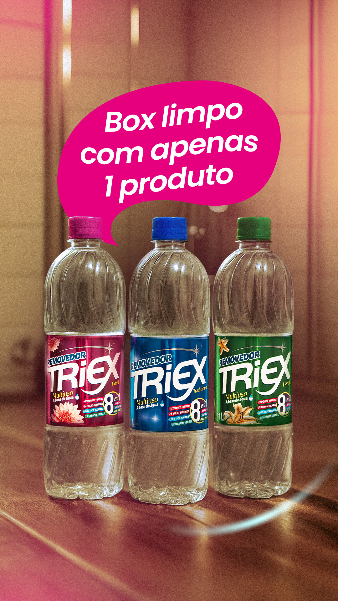 Seu box não precisa mais ser uma dor de cabeça... Removedores Triex: para quem busca poder de verdade! 🫧