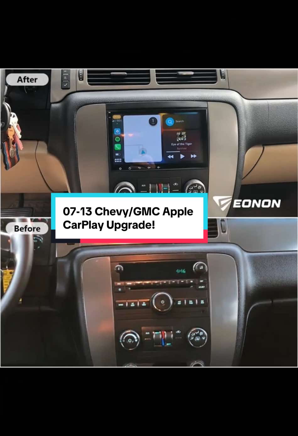 Plug n play for Most 2007-2013 Chevy & GMC models! #applecarplay #androidauto #caraudio #chevytrucks #gmcsierra #chevrolet #chevytahoe4x4 #tahoe #silverado #suburban #chevy #gmc #carstereo #carmod #cardiy #carsoftiktok #onthisday 