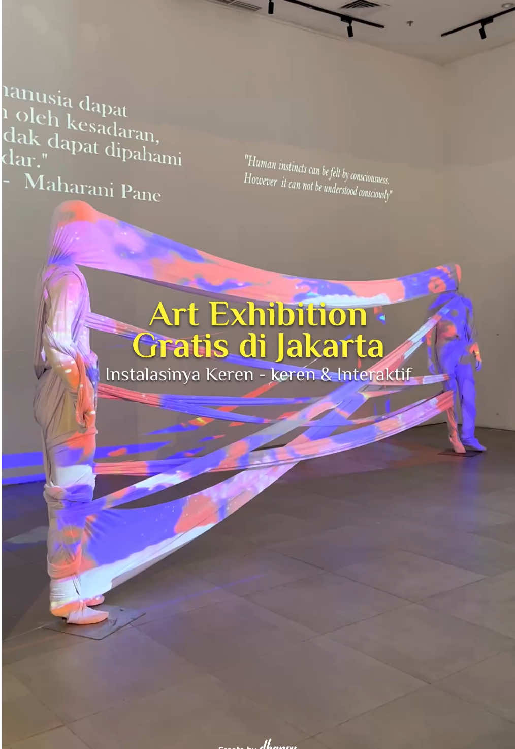 ART EXHIBITION GRATIS DI JAKARTA ‼️ Yang masih bingung mau hangout kemana, mending kalian mampir kesini deh, karena kapan lagi bisa liat hasil karya-karya keren dari alumni seni rupa nya IKJ. Instalasinya keren, tempatnya luas dan karya-karyanya juga interaktif, kalau kesini dijamin ngga ngebosenin. Tag mau ajak siapa kesini ? 😊   📍Galeri Emiria Soenassa, TIM #artexhibition #pamerangratis #jakarta ##dhanoy#ikj   